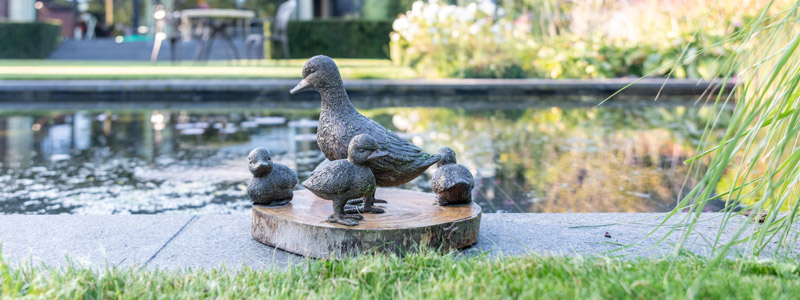 Moderne villa tuin aan zee